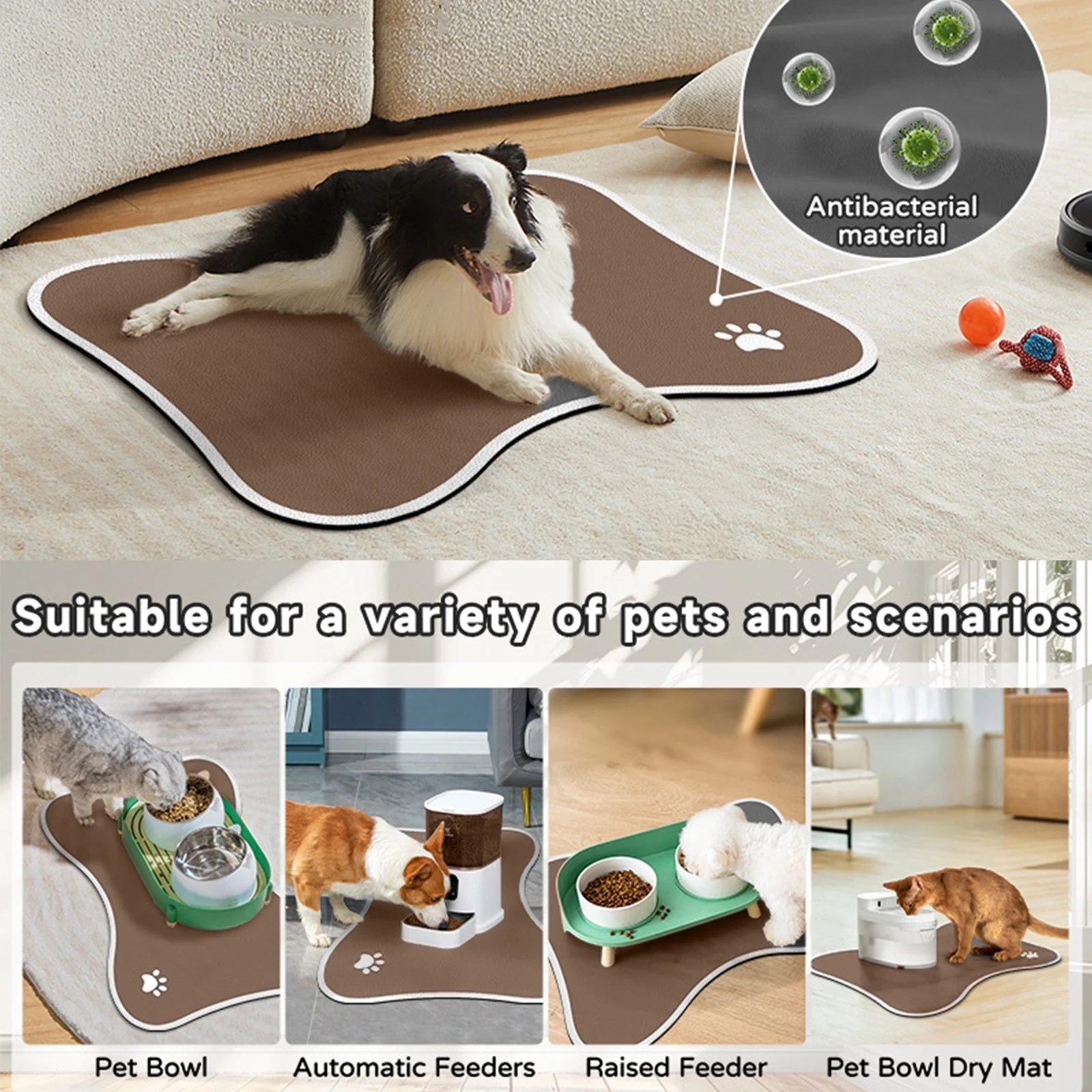 Pet Supplies Pet Feeding Spatter Mat Dogs Special Dining Mat Pet Supplies Meal Mat Dog Cage Non-slip Water Proof Floor Mats