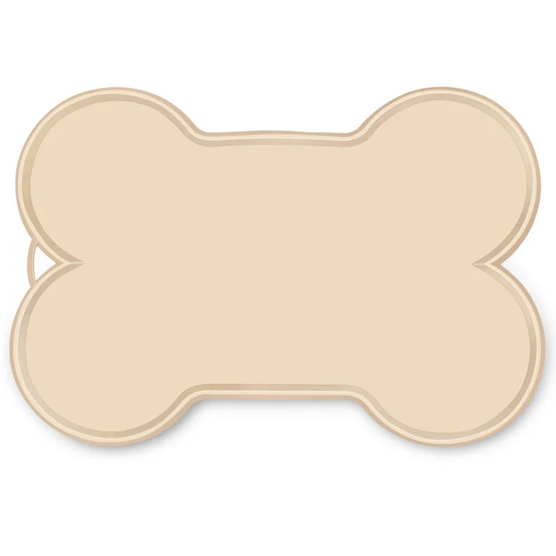 Dog Cat Feeding Mat Large 22x16Inch Non-Slip Pet Dog Feeding Mat Waterproof Silicone Dog Food Tray, Easy to Clean