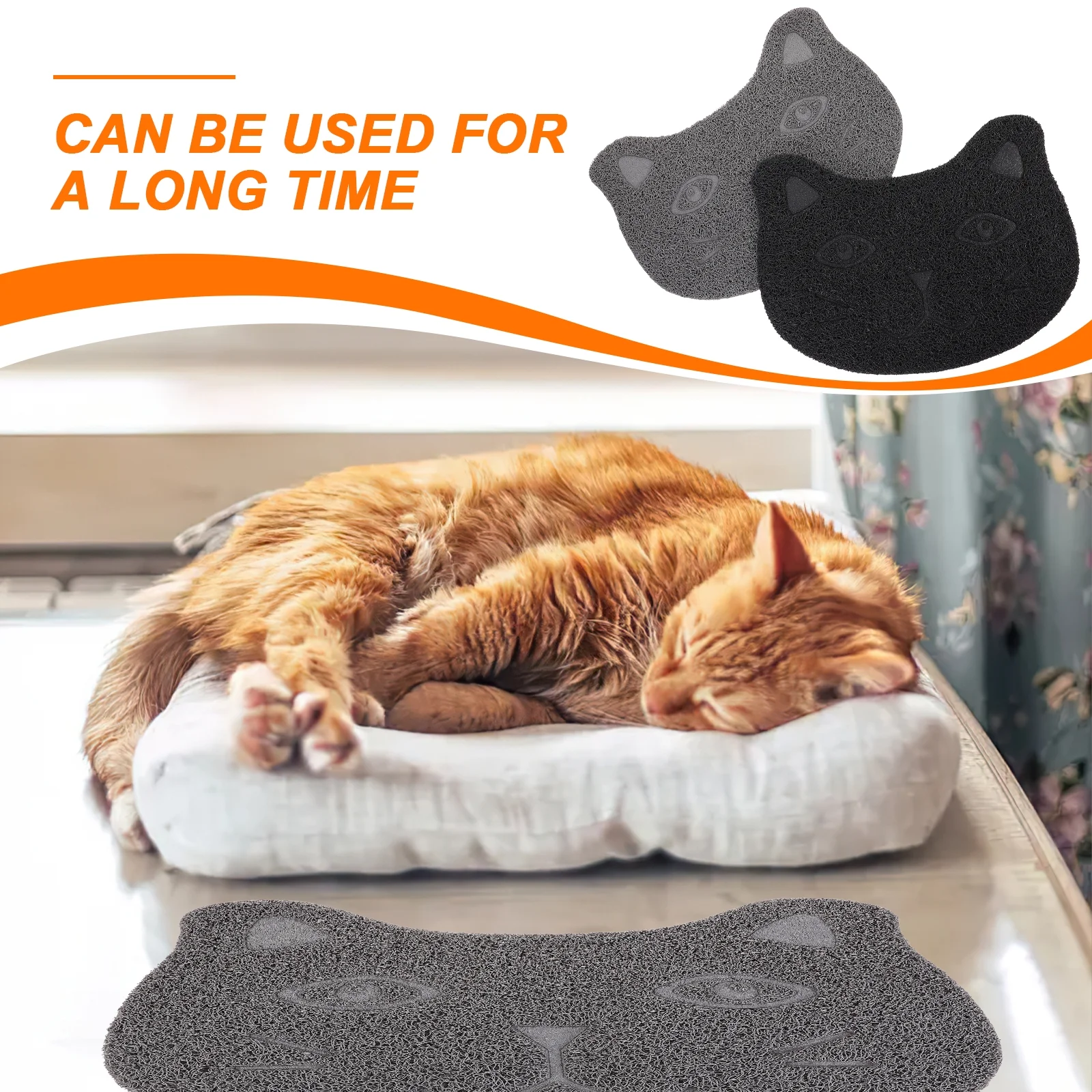 Set of 3 Cat Litter Mat Pet Feeding Mats for Cats Calming Treats Tray