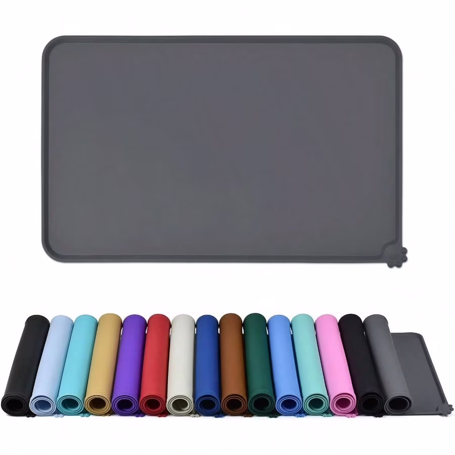 Waterproof Pet Feeding Mat With High Raised Edges Heavier And Thicker Placemats For Cat Dog Water Bowl With  Dogs Cats Feeding Mats For Messy Drinkers To Prevent Spill And Protect Floors