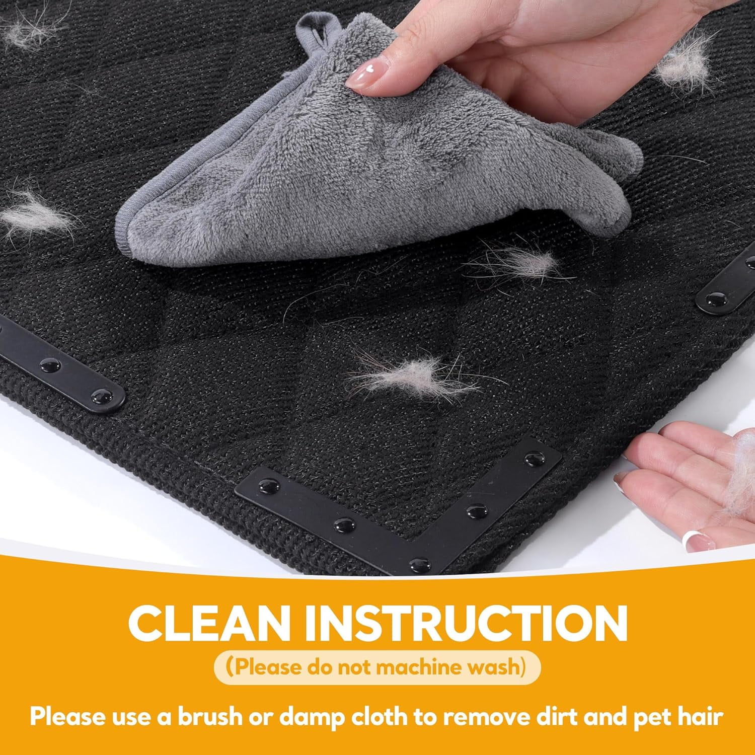 Chew Proof Dog Bed Mat with 14 Metal Rivets - Indestructible Kennel Pad for Teething Puppies & Aggressive Chewers, Durable Waterproof Crate Mat for Medium Dogs, 35" x 22" (Indoor/Outdoor Use)