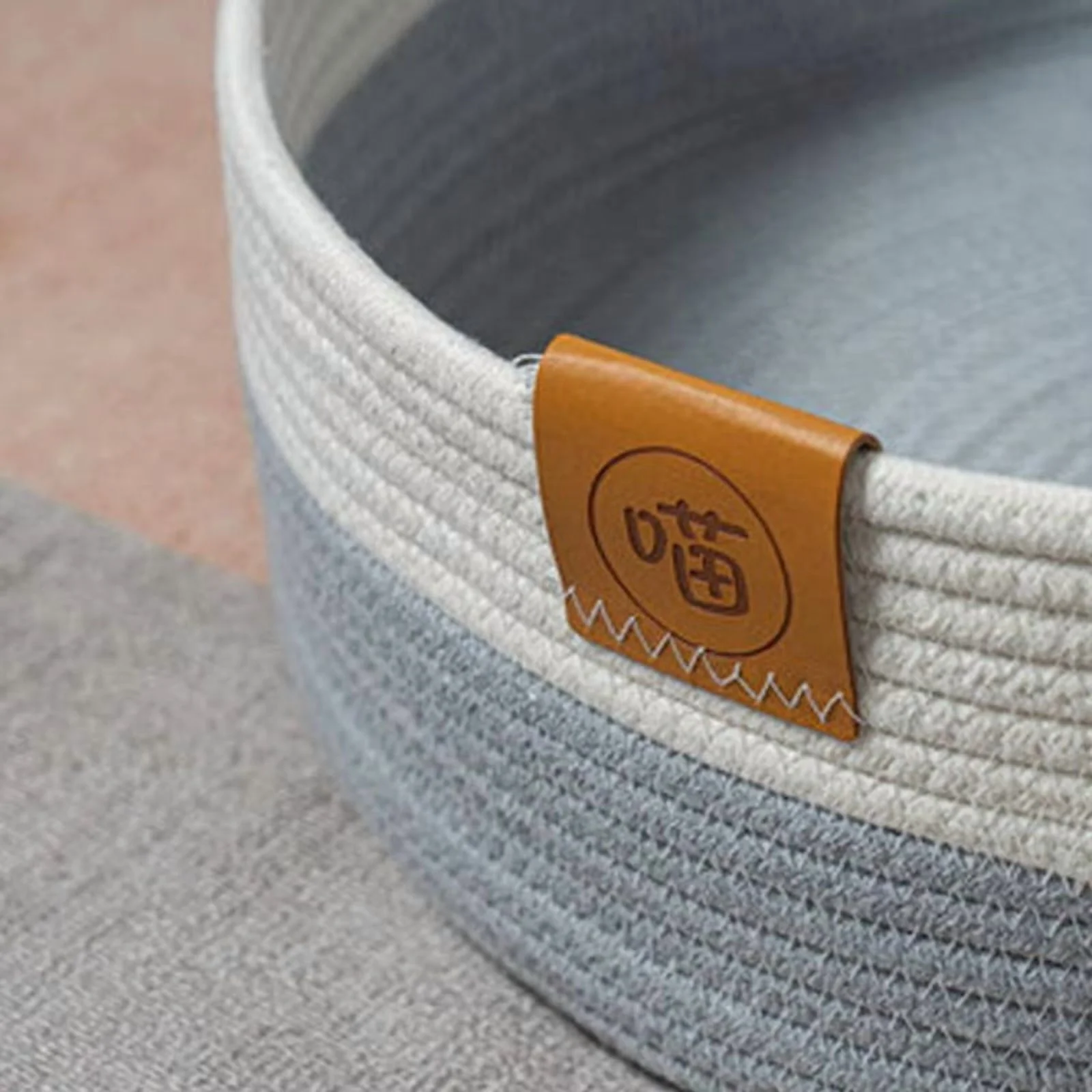 DogBed Basket Pet Cotton Sleep Scratcher Nest Indoor Cats Scratching Board Mat Cotton Rope Pet Mat Basket for Sleeping B,1 * Cat Basket Bed,Yellow & Gray