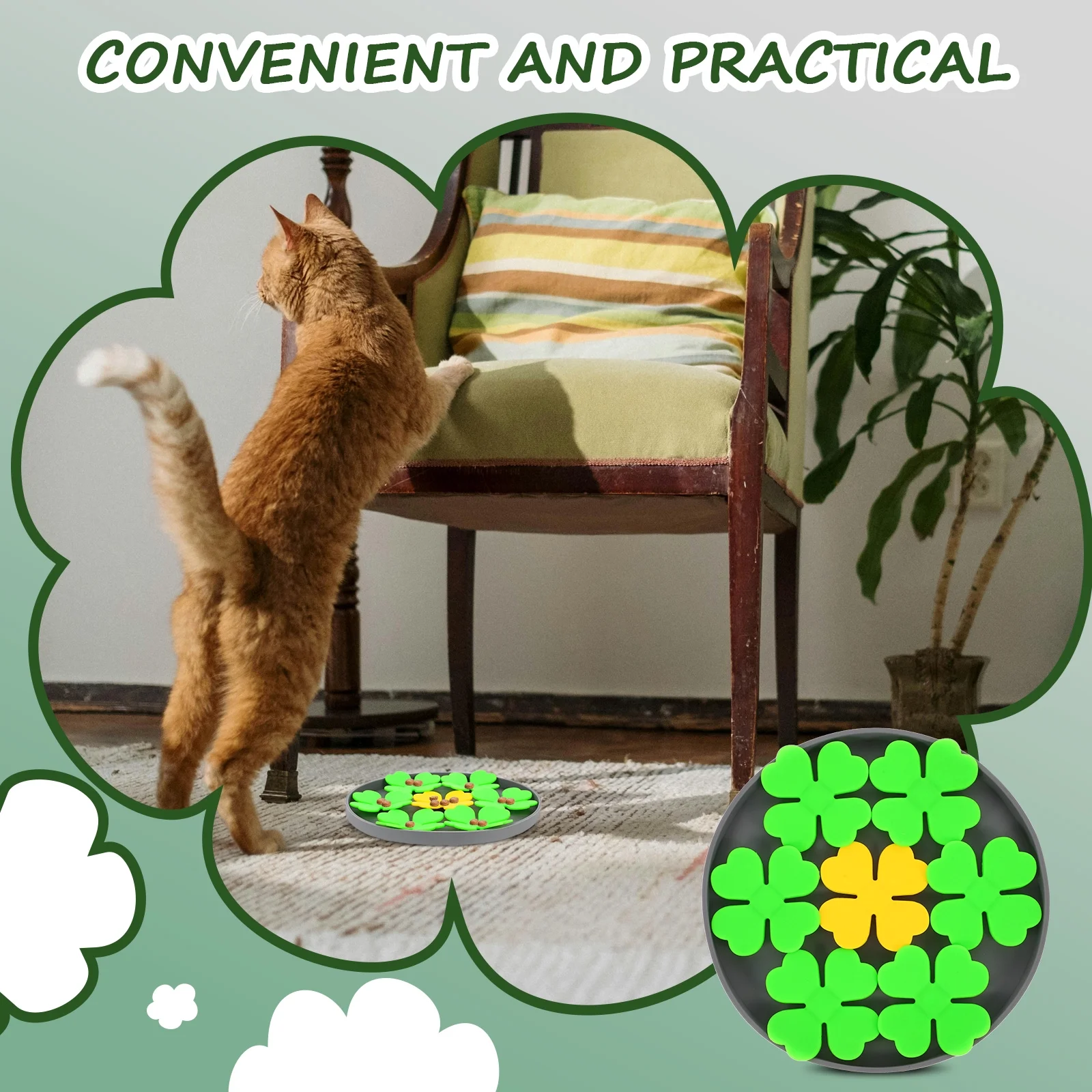 unbranded Food Utensils Pets Puppy Toys Pet Feeding Mat 20.00X20.00X1.30CM