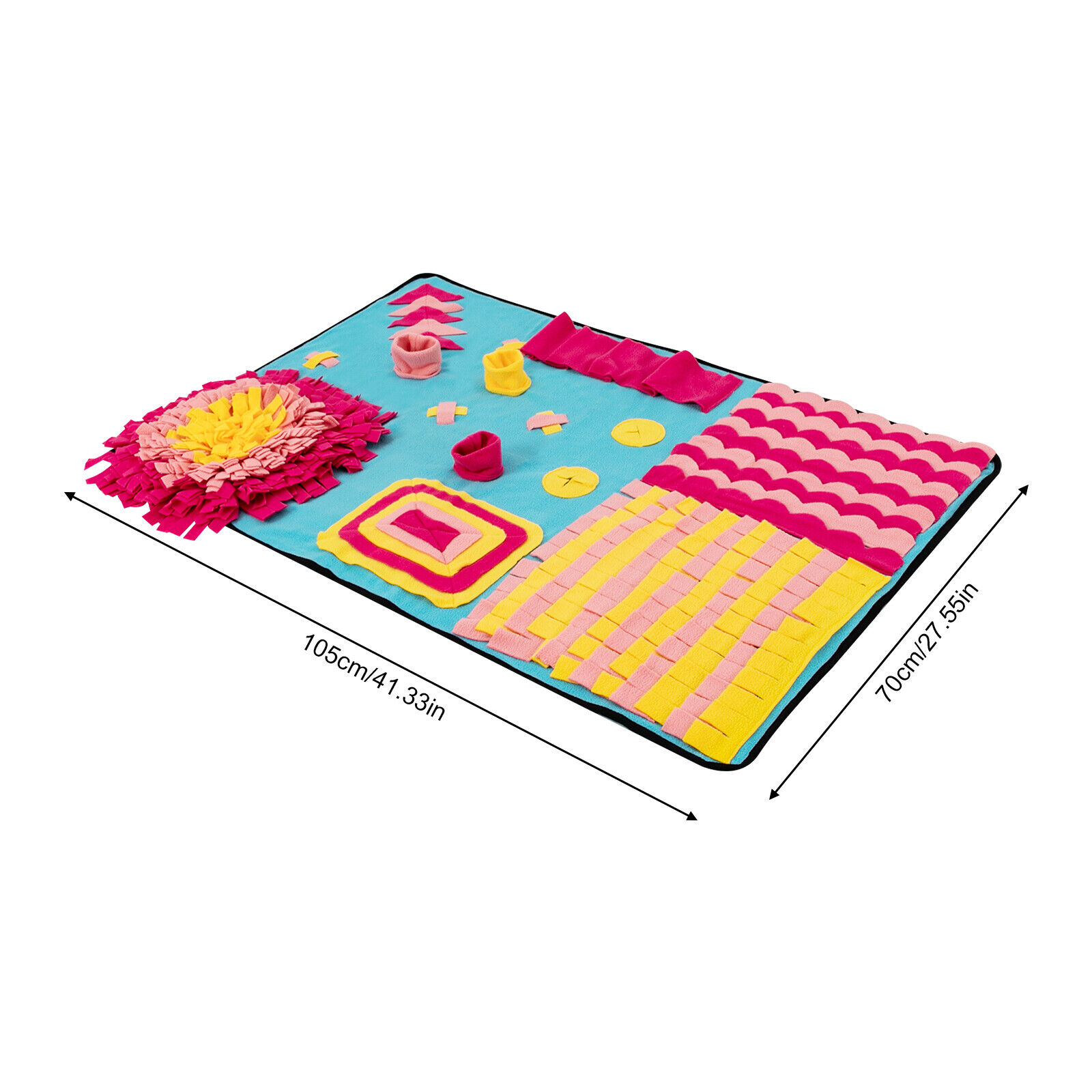 Fleece Snuffle Mat, Pet Snuffle Mat for Dogs, Dog Feeding Mat 27.55*41.33in