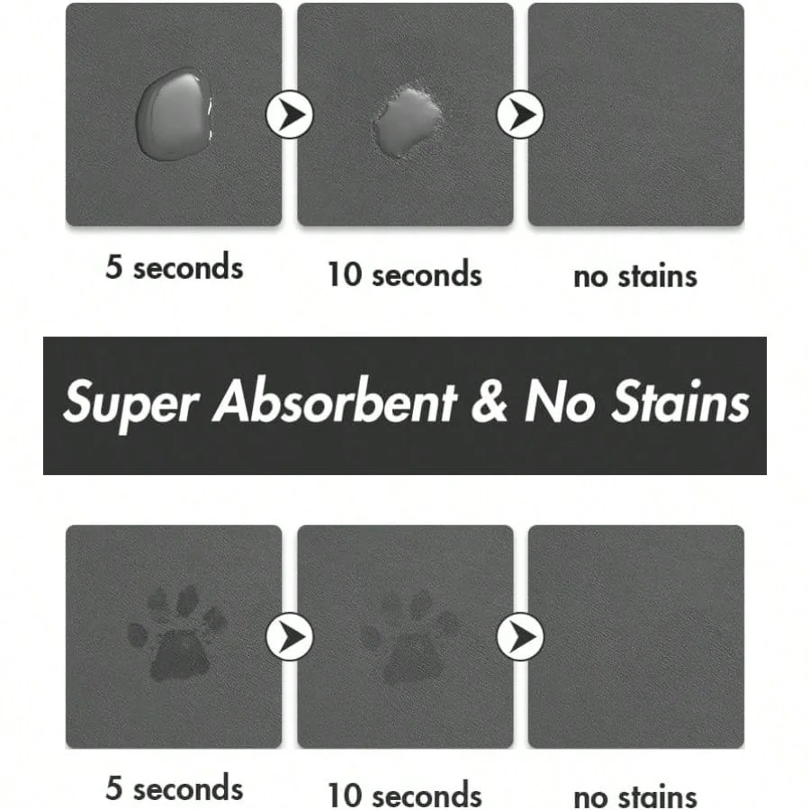 Absorbent Dog Feeding MatDog Mat For Food And Water Bowl Quick Dry Pet Feeding Mat No Stains Cat Feeding Mat Pet Accessories Pet Supplies MatCat Water Bowl Mat For Messy Drinkers