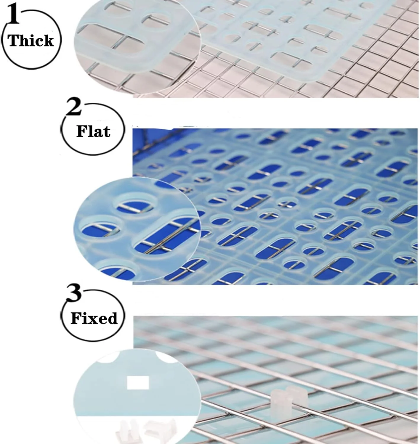 12 Pack Plastic Rabbit Cage Mat with Snap Joint,  Floor Mat for Pet Cats Dogs Bunny, Assorted Colors