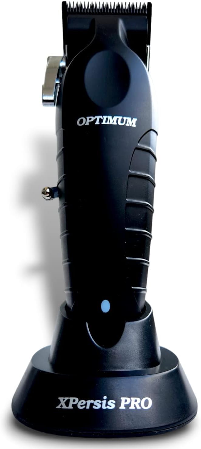 Pro Optimum Hair Clippers for Mens,Barbers Professional Cordless Hair Clippers + Cordless Hair Trimmers Ego with Charging Stand for Barbers and Professionals Brushless and DLC Blade