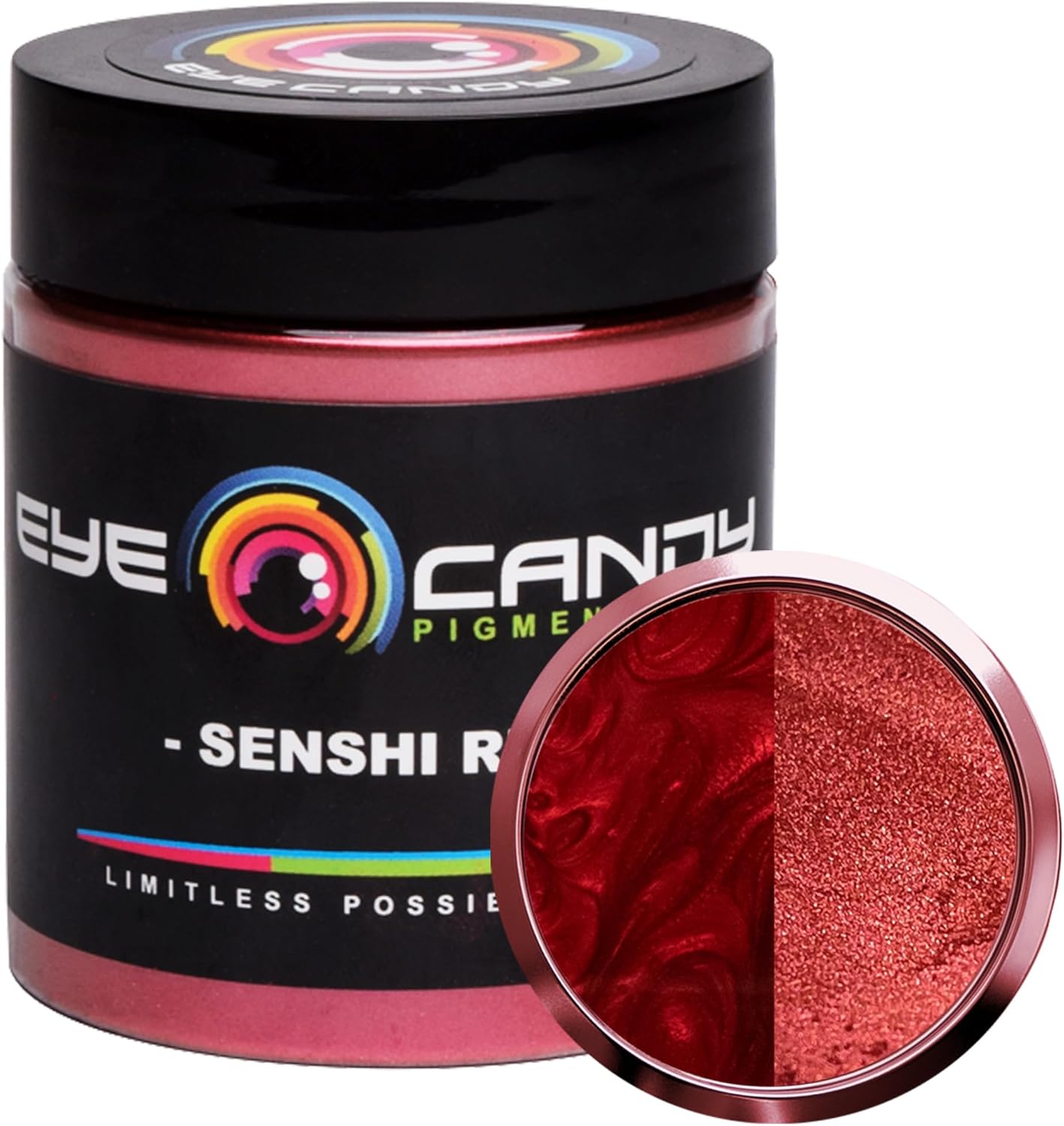 Eye Candy Premium Mica Powder Pigment “Senshi Red” (25g) Multipurpose DIY Arts and Crafts Additive | Natural Bath Bombs, Resin, Paint, Epoxy, Soap, Nail Polish, Lip Balm