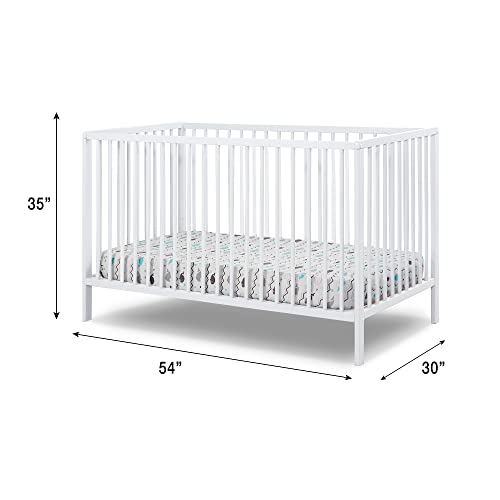 Sorelle Furniture Classic 3-in-1 Convertible Crib, Made of Sustainable Beachwood, Non-Toxic Finish, Wooden Baby Bed, Toddler Bed and Child’s Daybed, Nursery Furniture (Gray)