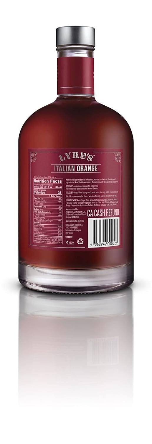 Lyre's Italian Orange Non-Alcoholic Spirit - Aperitivo Style | Award Winning | 6.8 Fl Oz