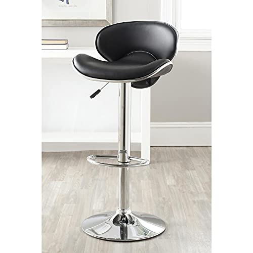 Safavieh Home Collection Shambi Black Adjustable Swivel Gas Lift 24-30.1-inch Bar Stool