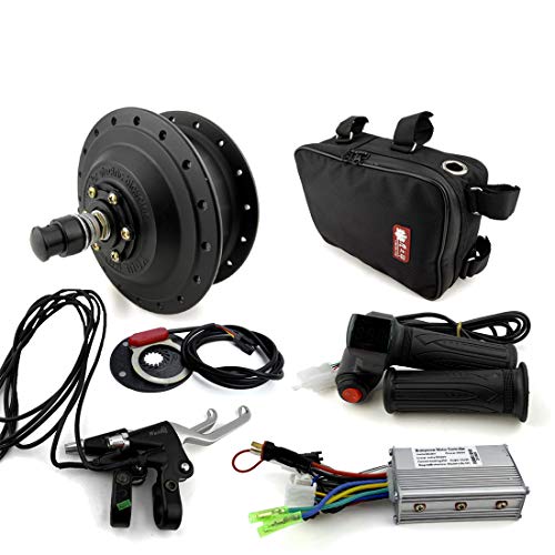 L-faster 24V 36V 48V 250W Bike Engine Kit Ebike Front Motor Wheel Conversion Kit DIY E-bike 100mm Hub Motor Can Use Disc Brake (24V 250W kit)