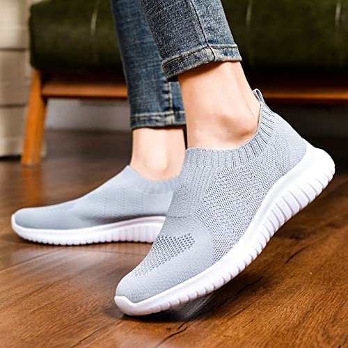 konhill Women's Walking Tennis Shoes - Lightweight Athletic Casual Gym Slip on Sneakers