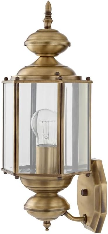 Livex Lighting 2006-02 Basics 1 Light PB Outdoor Wall Lantern, Polished Brass