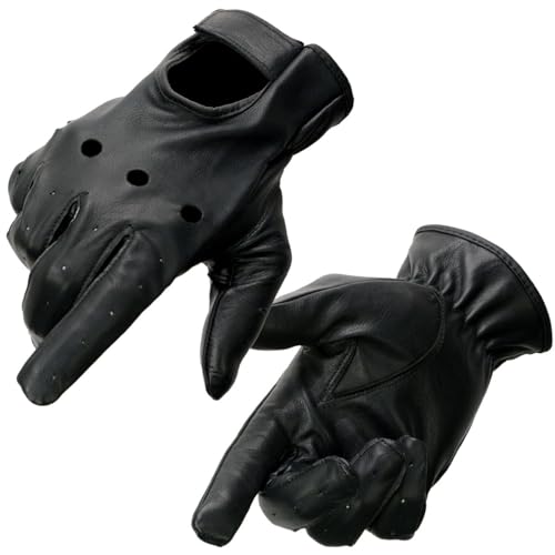 Milwaukee Leather Men's Leather Motorcycle Everyday Driving Hand Gloves