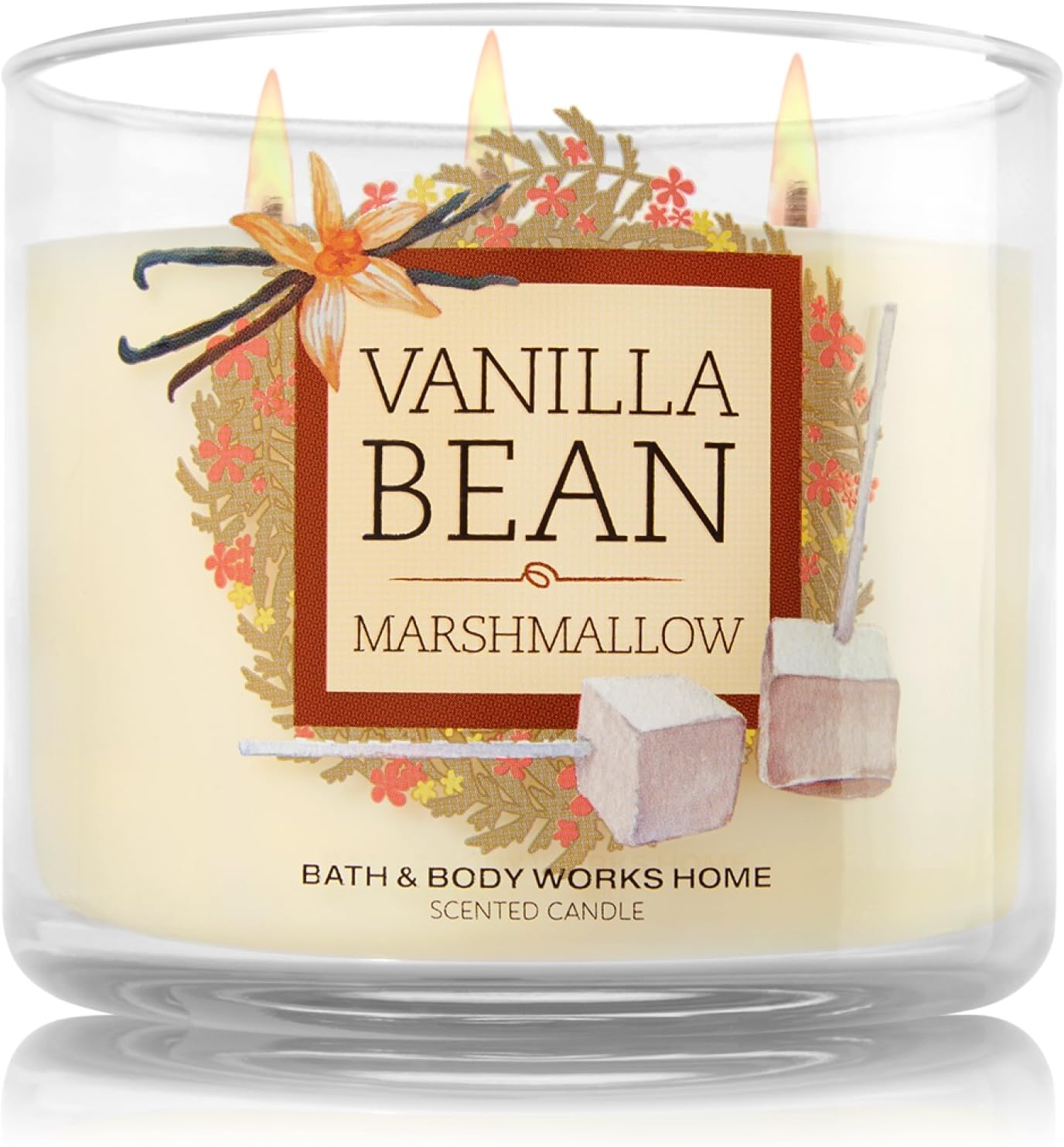 Bath & Body Works Scented 3-Wick Candle in Vanilla Bean Marshmallow (14.5oz)