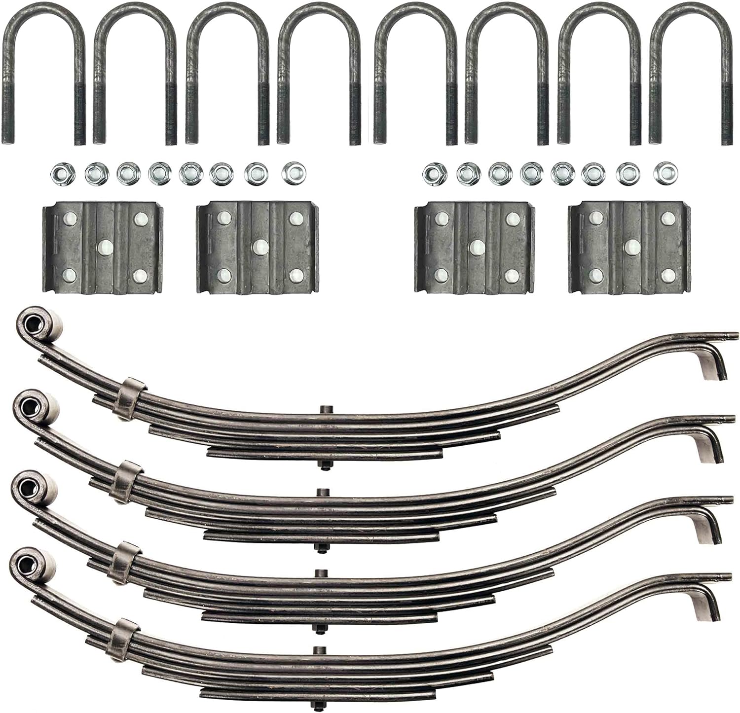 LIBRA 7000# 7K Tandem Trailer Axle Suspension Kit 3500# Leaf Springs U-bolt Kit