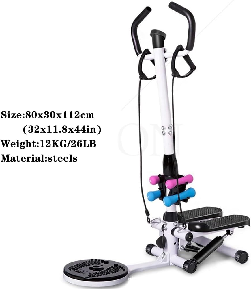 Mini Home Use in Situ Stepper Stair Stepper for Exercise, Mini Steppers with Resistance Band, Hydraulic Fitness Stepper Exercise Hand Held Hydraulic Treadmill, Treadmill with Twister.