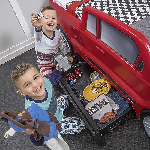 Step2 Roadster Toddler-to-Twin Bed, Crib to Twin Transition Race Car Bed, Adjustable, Ages 3+ Years Old, Easy Assembly, Red