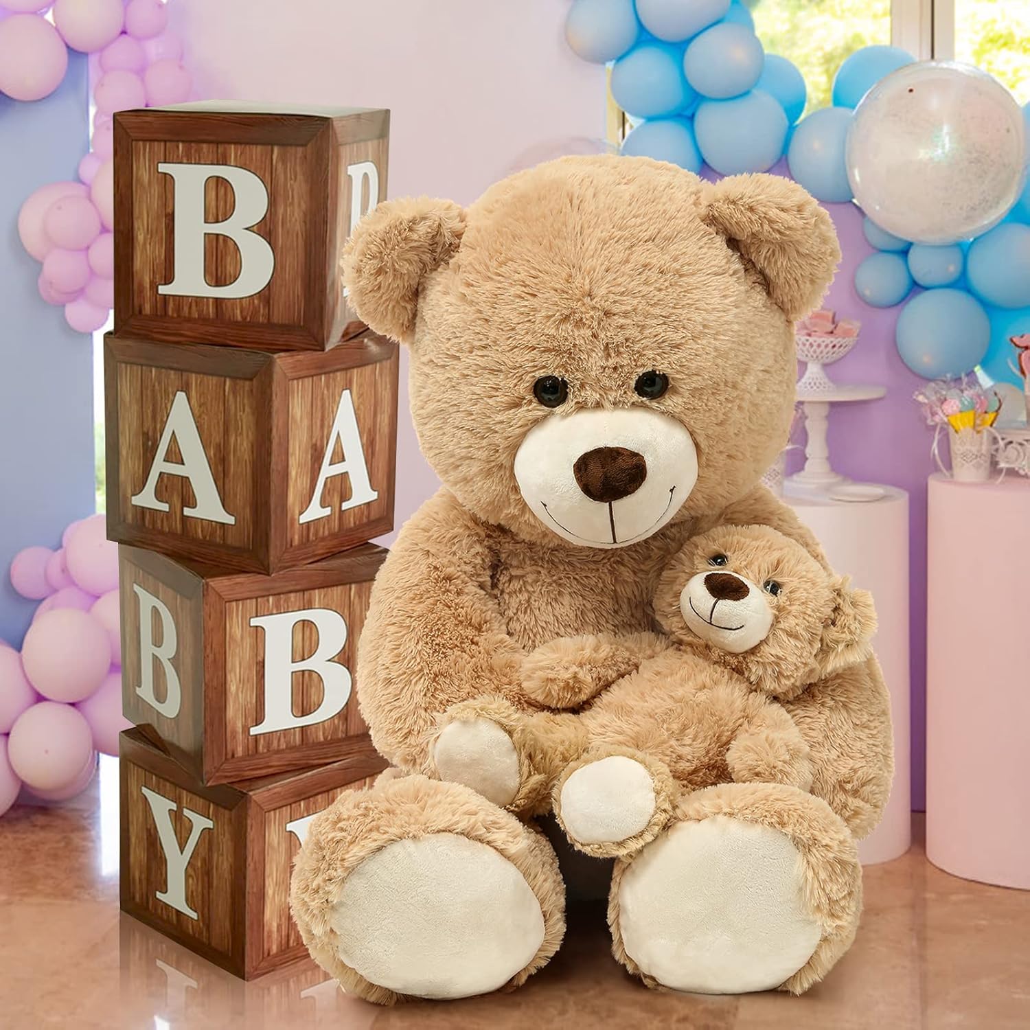 MorisMos Giant Teddy Bear Mommy and Baby Bear Plush Stuffed Animals