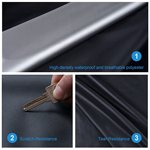 Jeep Wrangler Car Cover Waterproof All Weather, Full Exterior Cover Outdoor Snow Sun Uv Protection Compatible for Jeep Wrangler 4 Door YJ, TJ, JK, JL