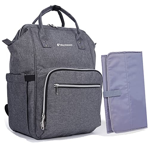 Waterproof Diaper Bag Backpack with Portable Changing Pad,Large Maternity Baby Nappy Changing Bag Insulated Pockets