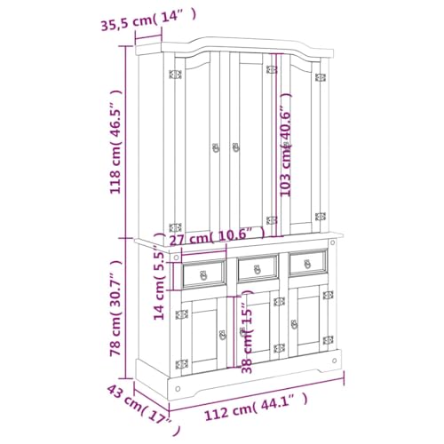 Highboard Corona White 44.1