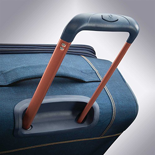 American Tourister Belle Voyage Softside Luggage with Spinner Wheels, Black, Checked-Medium 25-Inch