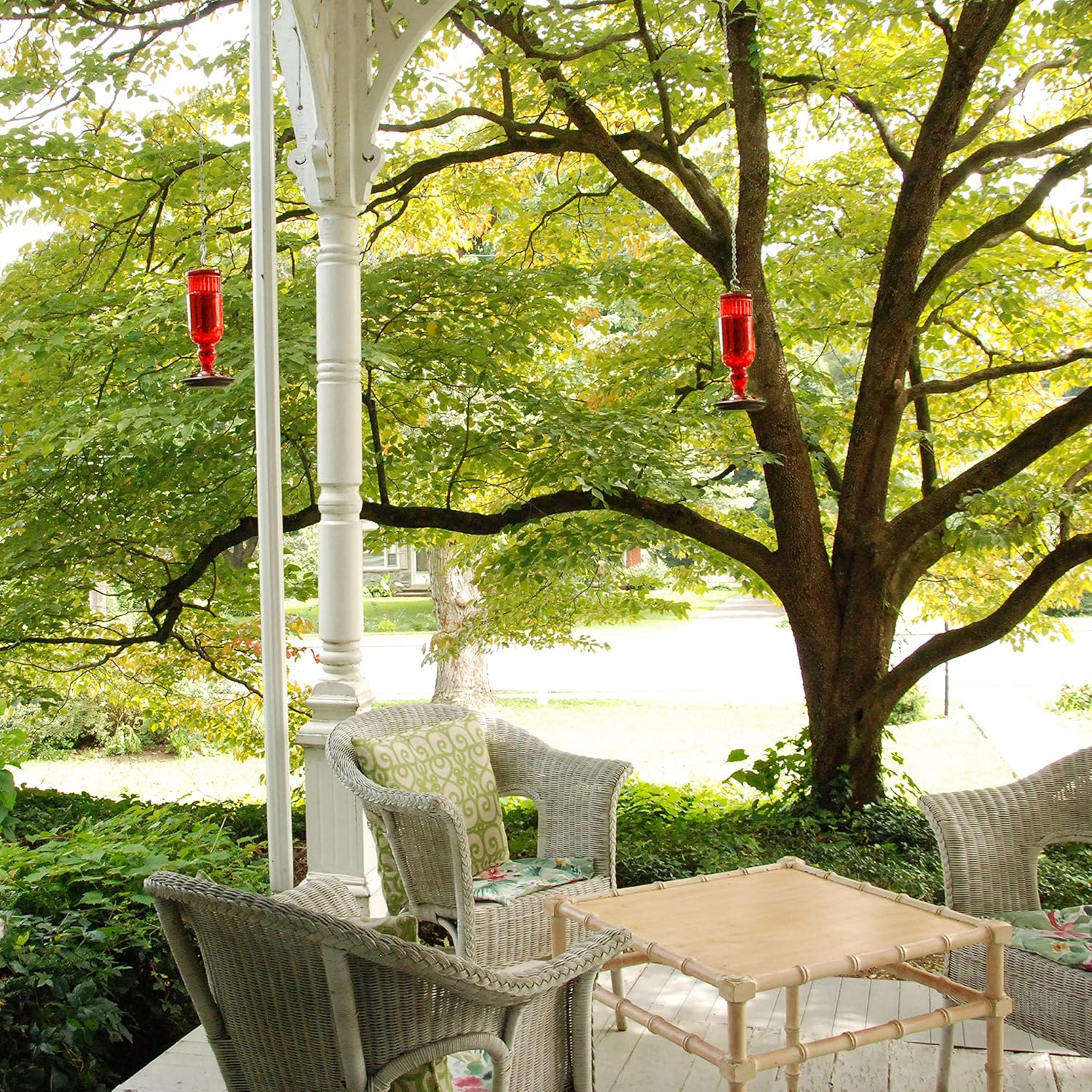 Perky-Pet 8119-2 Red Antique Bottle Hummingbird Feeder Large