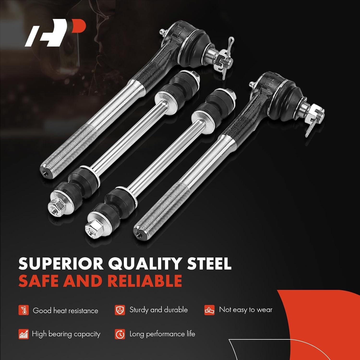 A-Premium Set of 16, Upper Lower Ball Joint, Inner Outer Tie Rod End, Sway Bar Link, Pitman Idler Arm, Bushing Compatible with Dodge Ram 1500 2000-2001 RWD