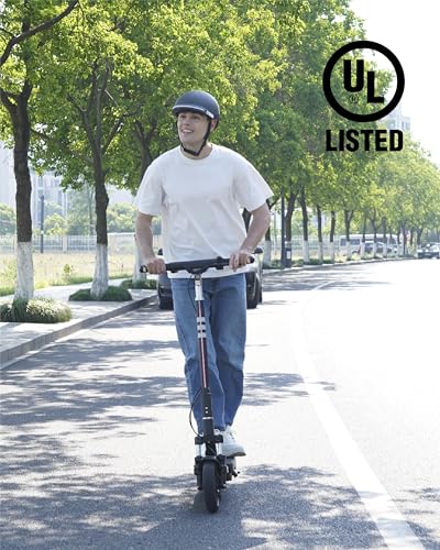 OKAI Electric Scooter for Adults, 24 MPH Power by MAX 1000W Motor Fast E Scooter, 43.5 Miles Long Range, Dual Suspension & Brakes, Foldable Kick Scooter, Colorful LED Light Bar, UL2272 Certified
