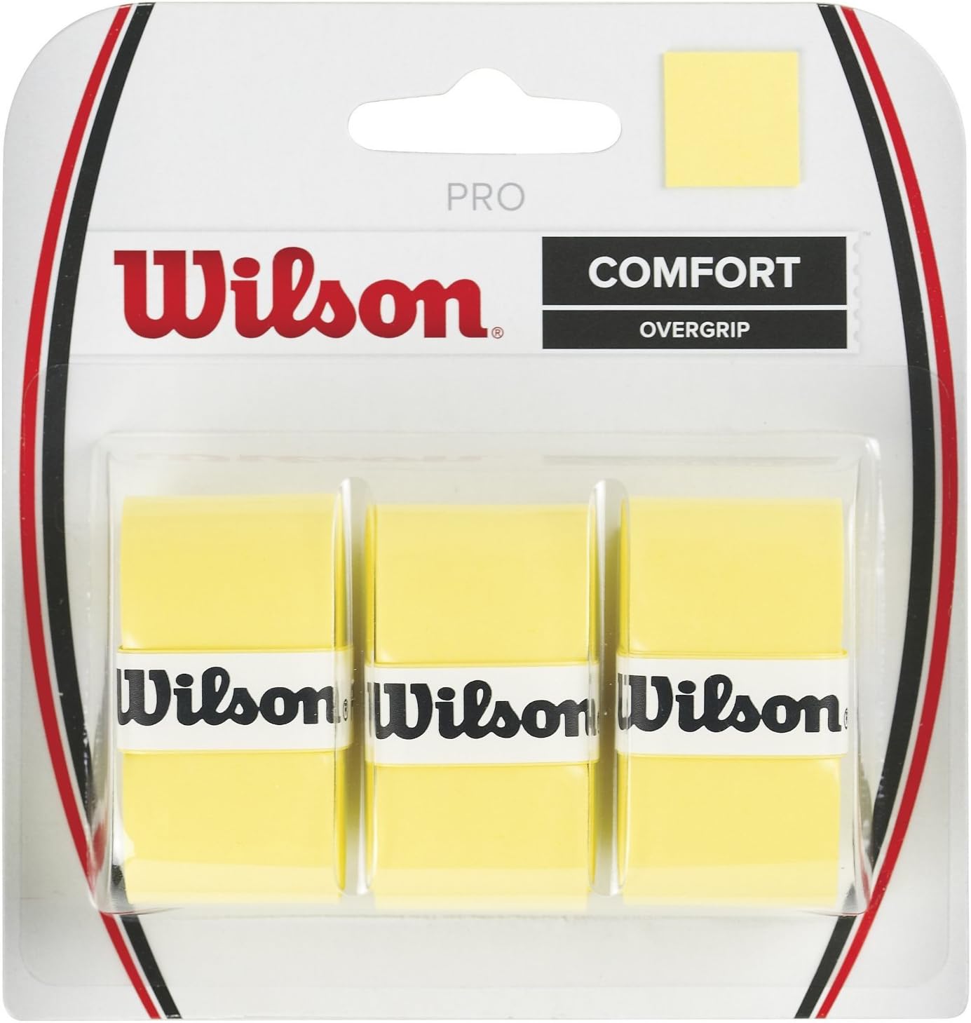 2 of Wilson Pro Overgrip Comfort 3 Packs (Total 6 Strips of overgrip) - Yellow