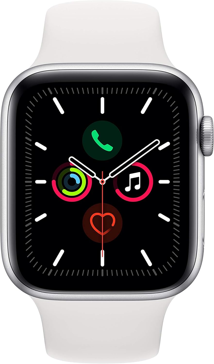 Apple Watch Series 5 (GPS, 44mm) - Silver Aluminum Case with White Sport Band