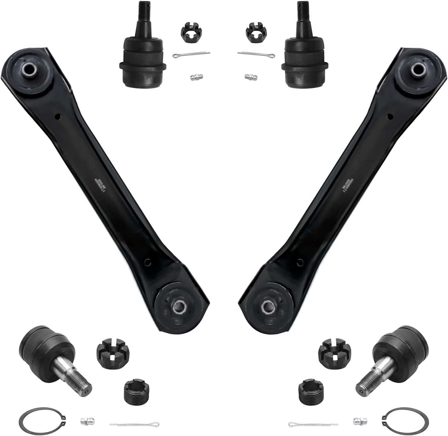Detroit Axle - 6pc Front End Control Arms Kit for 2000-2001 Jeep Cherokee, 2 Lower Control Arms 4 Upper & Lower Ball Joints Replacement