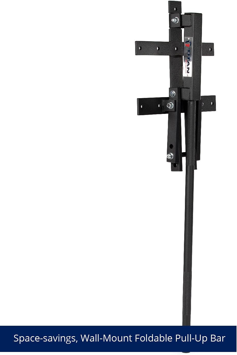 Titan Fitness Pop-Out Pull-Up Bar, Rated 250 LB, Space-Savings Wall-Mount Foldable 33mm Kipping Bar