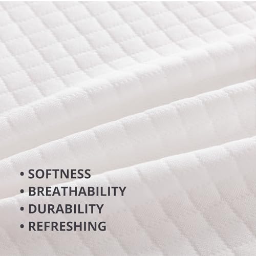 10 Inch King Charcoal Memory Foam Mattress, Medium Firm Feel, CertiPUR-US Certified, Bed in a Box, White