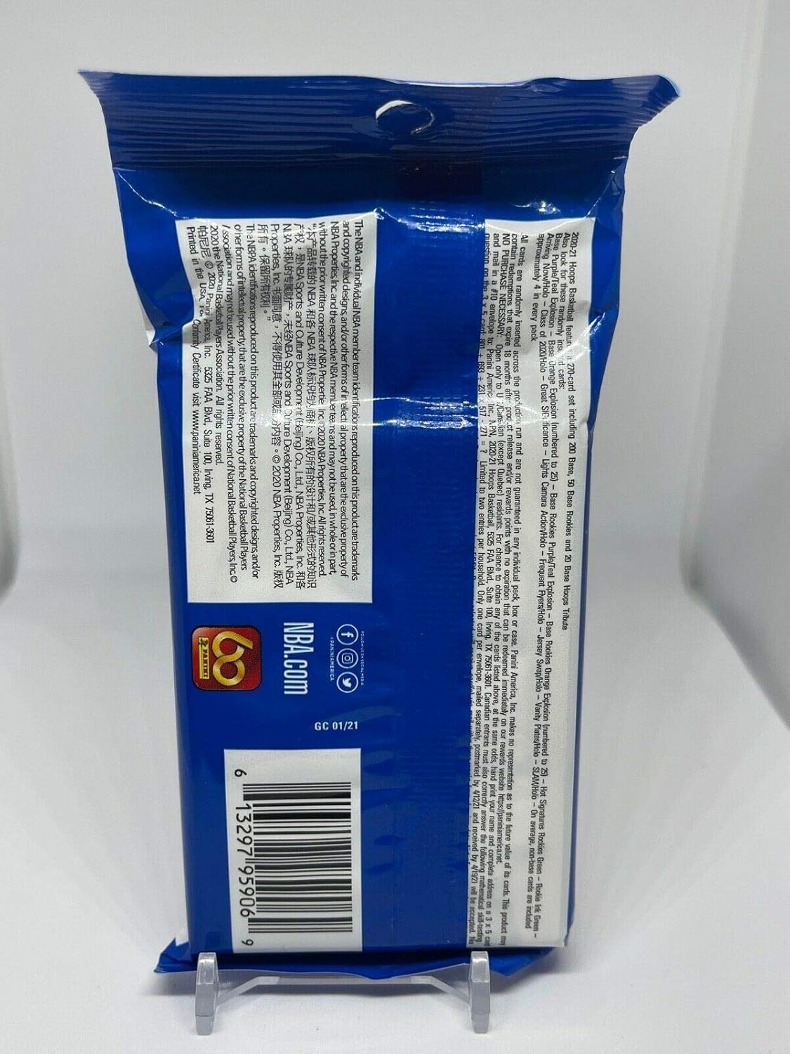 2020/21 Panini Hoops NBA Basketball CELLO Fat Pack (30 cards/pack)