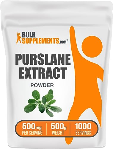 BulkSupplements.com Purslane Extract Powder - Portulaca Oleracea Extract, Purslane Supplements - from Purslane Herb, Gluten Free, 500mg per Serving, 1kg (2.2 lbs) (Pack of 1)