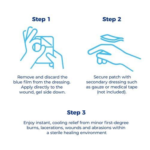 SilverSeal Burn and Wound Dressing | Hydrogel Pads with X-Static Silver | Soothing, Moist & Protective | Burns, Cuts & Wounds | 4 Sterile Dressings