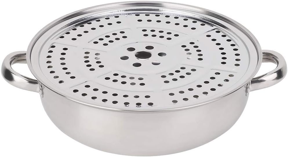 Steam Buns Furnace 28CM Stainless Steel Single Layer Stockpot Hotpot Food Steamer Pot Cookware Household Cooking