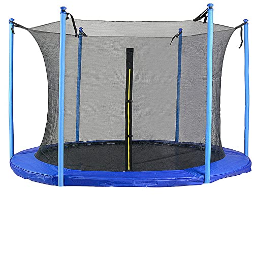 12FT /14FT /15FT Trampoline Replacement Safety Net for Round Frame Trampoline Breathable and Weather-Resistant Trampoline Enclosure Net with Adjustable Straps-（Net Only NO Poles）