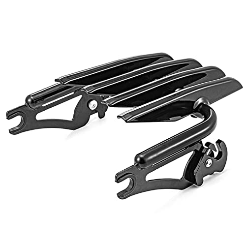 Gloss Black Luggage Rack Stealth Style Detachable Compatible with 2009-2024 Harley Touring Road King Electra Glide Road Glide Street Glide