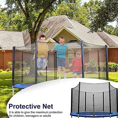 Trampoline spares Round Trampoline Safety Net 10ft 12ft 13ft 14ft 15ft 16ft Replacement Trampolines Enclosure Net with Zipper and Buckle Visibility Tear and Weather-resistant