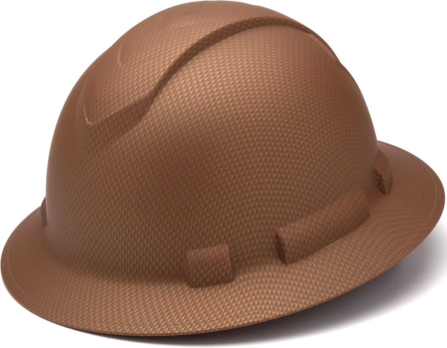 Pyramex Ridgeline Full Brim Hard Hat 4 Point Ratchet Matte Copper Graphite Pattern