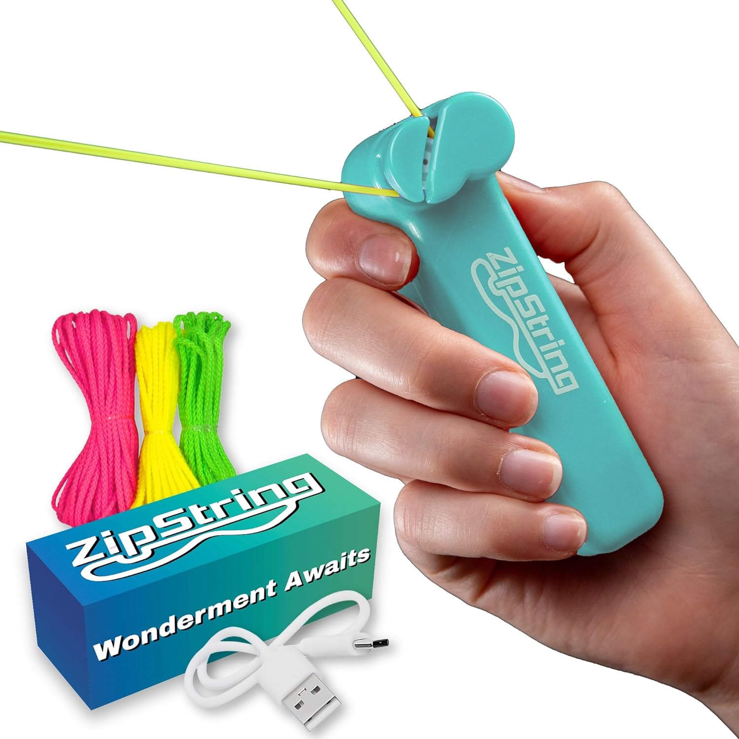 Wonderment Awaits with Shark Tank - Featured String Rope Launcher Loop Fidget Toy, Defying Gravity to Boost Your Imagination - The Ideal Gift for Kids and Adults, Aesthetic Aqua