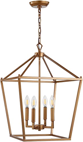JONATHAN Y JYL7436A Pagoda Lantern Dimmable Adjustable Metal LED Pendant Classic Traditional Farmhouse Dining Room Living Room Kitchen Foyer Bedroom Hallway, 12 in, Oil Rubbed Bronze