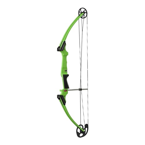 Genesis Original Lightweight Left Handed Archery Compound Bow w/ Adjustable Aluminum Riser, Cam Draw Weight, & Draw Length for Kids and Adults, Yellow