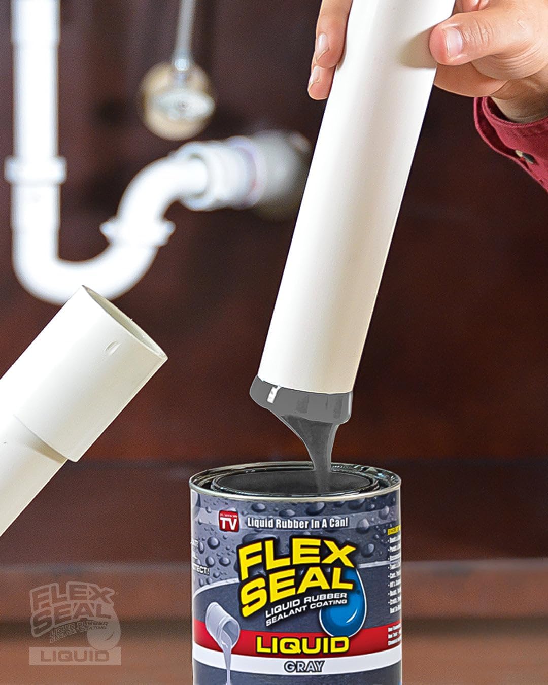 Flex Seal Liquid, Liquid Rubber Coating Sealant, Waterproof, Flexible, Breathable, and UV Resistant, Roof Repair, Basements, RV, Campers, Trailers, Marine, EPDM, Masonry, 1 Gallon, Gray