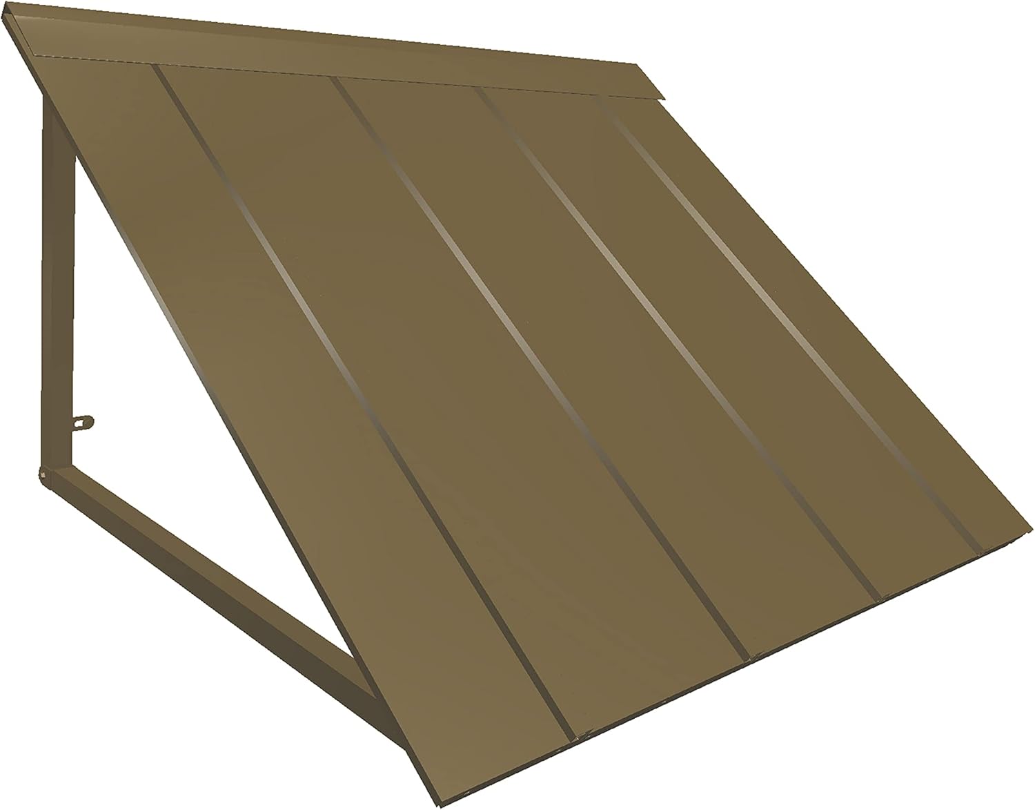 Awntech 3 ft. Houstonian Standing Seam Metal Door/Window Awning Fixed Outdoor Canopy 44 Inch W x 24 Inch Proj, Bronze