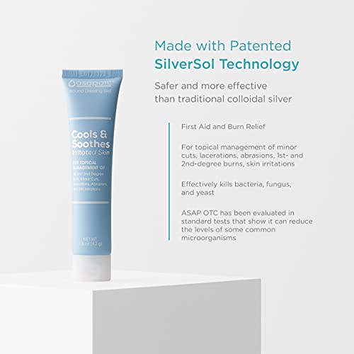 ASAP OTC Wound Dressing Gel by American Biotech Labs | SilverSol Ag₄O₄ 24 ppm Healing & Soothing Gel | 1.5 Oz